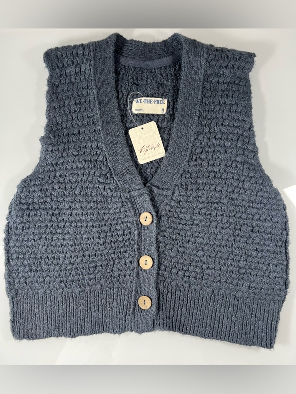 Free People We The Free Ava Vest – Vintage Indigo Size M NWT